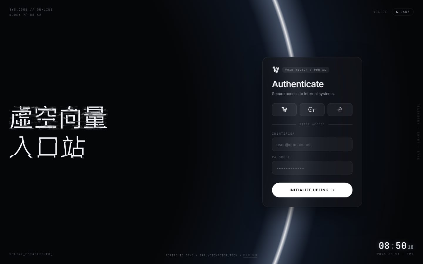 voidvector ERP 網站截圖